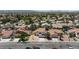 Beautiful aerial view showcasing the home's location in a well-maintained residential neighborhood with mature trees at 459 Kelsford Dr, Las Vegas, NV 89123