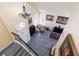 The entryway boasts an elegant chandelier and eye-catching artwork at 459 Kelsford Dr, Las Vegas, NV 89123