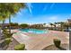 Sparkling swimming pool offers a refreshing retreat with lounge chairs and manicured landscaping at 4610 Lime Straight Dr, Las Vegas, NV 89115