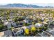 Overhead view of a well-planned community featuring lush landscaping and varied architectural styles at 5823 Falling Stream Ave, Las Vegas, NV 89131