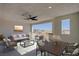 Inviting outdoor patio featuring stylish seating and a city view at 6288 Dolosonte St, Las Vegas, NV 89113