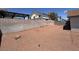 Shot of the backyard featuring a block wall for privacy and desert landscaping at 6929 Montcliff Ave, Las Vegas, NV 89147