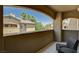 Cozy balcony offering views of lush landscaping and nearby buildings at 8717 Red Brook Dr # 201, Las Vegas, NV 89128
