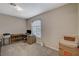 Office with carpeted floor and space for a desk and storage at 8717 Red Brook Dr # 201, Las Vegas, NV 89128