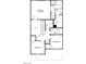 A second-story floor plan featuring a loft, three bedrooms, two bathrooms, and a laundry room at 9240 Dekalb Ct, Las Vegas, NV 89148