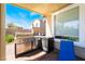 Outdoor kitchen space featuring a stainless steel grill at 1387 Minuet St, Henderson, NV 89052