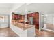 Kitchen featuring granite countertops, stainless steel appliances, and custom wood cabinets at 1505 Irene Dr, Boulder City, NV 89005