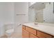 Bright bathroom features a single sink vanity and a glass-enclosed shower at 2150 Ponticello Dr, Henderson, NV 89052