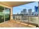 Enjoy this private balcony with city views, ideal for relaxation and entertaining at 222 Karen Ave # 601, Las Vegas, NV 89109