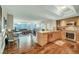 Gourmet kitchen with stainless steel appliances and granite countertops is open to the living area at 222 Karen Ave # 601, Las Vegas, NV 89109