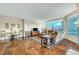 Relaxing living room showcasing hardwood floors, comfortable seating, and city views at 222 Karen Ave # 601, Las Vegas, NV 89109