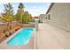 Back patio features a pool and view of other homes in the neighborhood at 2250 Tedesca Dr, Henderson, NV 89052