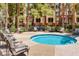 Relaxing hot tub surrounded by lounge chairs, perfect for unwinding and enjoying the outdoors at 230 E Flamingo Rd # 129, Las Vegas, NV 89169