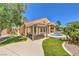 Backyard featuring an outdoor seating area, grill, and spa at 27 Via Paradiso St, Henderson, NV 89011