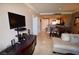 Open-concept living space showcasing a stylish layout with living, dining, and kitchen areas at 270 E Flamingo Rd # 319, Las Vegas, NV 89169