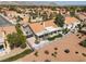 Stunning aerial of the property with fenced backyard at 2816 Golfside Dr, Las Vegas, NV 89134