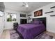 Cozy bedroom with a ceiling fan and bright natural light at 2816 Golfside Dr, Las Vegas, NV 89134