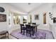 Bright dining room features a bay window and cozy coffee bar with natural light at 2816 Golfside Dr, Las Vegas, NV 89134