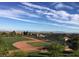 Baseball field offering recreational opportunities with views of the city and mountains in the background at 2816 High Range Dr, Las Vegas, NV 89134