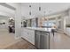 The kitchen island offers ample space for food prep and entertaining at 2816 High Range Dr, Las Vegas, NV 89134