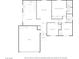 Detailed floor plan showcases the layout of the home including kitchen, living room, bedrooms, baths, and garage at 3020 Wilmington Way, Las Vegas, NV 89102