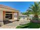 Inviting backyard featuring a pool, patio, and lush landscaping, perfect for outdoor relaxation at 3112 Haddon Dr, Las Vegas, NV 89134