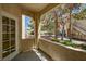 View from the patio of the landscaped grounds and exterior of the building at 3400 Cabana Dr # 1048, Las Vegas, NV 89122