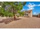 Charming home exterior featuring a well-maintained yard and mature tree at 394 Lombardy Cir, Henderson, NV 89015