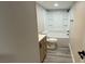 Neutral bathroom featuring modern vanity and a shower-tub combo at 5720 Goldmount Ave, Las Vegas, NV 89107