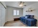 Bedroom features a comfortable daybed, ceiling fan, lots of closet space and natural light at 6 Sandwedge Dr, Henderson, NV 89074