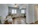 Office with ceiling fan, built-in desk, and a large closet with mirror doors at 6 Sandwedge Dr, Henderson, NV 89074
