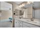 Double-sink bathroom vanity leading to bedroom at 688 Monroe Hill Pl, Henderson, NV 89011
