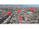 Aerial view of neighborhood with street names indicated at 7228 Fern Meadow St, Las Vegas, NV 89149