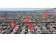 Aerial view of neighborhood with street names at 7228 Fern Meadow St, Las Vegas, NV 89149