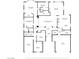 Detailed floor plan showcasing the layout and dimensions of the home, including bedrooms, bathrooms, and living spaces at 7228 Fern Meadow St, Las Vegas, NV 89149
