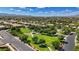 Aerial view of the neighborhood featuring mature landscaping and a gazebo at 7289 Sea Anchor Ct, Las Vegas, NV 89131