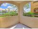 Private balcony showcasing lush green landscape at 7950 W Flamingo Rd # 1077, Las Vegas, NV 89147