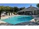 Community pool area offers residents a great place to relax and cool off at 8218 Golden Flowers St, Las Vegas, NV 89139