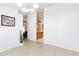 Bright dining area with tile flooring and a view to the kitchen at 905 White Thunder St, Henderson, NV 89002