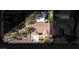 Aerial view showcases the home's tile roof, landscaping, patio, and neighborhood layout at 9524 Quail Ridge Dr, Las Vegas, NV 89134