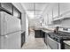 Modern kitchen featuring stainless steel appliances and sleek countertops at 110 Huckleberry Ln, Henderson, NV 89074