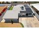 Modern home with solar panels, well maintained yard, and many outdoor features at 1816 Silver Birch Ln, Las Vegas, NV 89104