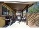 Outdoor patio featuring a built-in BBQ, outdoor table, and covered seating area at 2099 Port Royal Dr, Laughlin, NV 89029