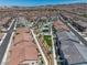 Stunning aerial shot featuring a townhome community with a community park at 216 Callen Falls Ave # 1423, Henderson, NV 89011