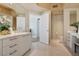 Bathroom featuring double vanity, toilet, and tiled floors at 222 Karen Ave # 3208, Las Vegas, NV 89109