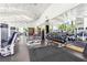 Spacious gym with cardio machines, weights, mirrors and ample room for stretching and floor exercises at 222 Karen Ave # 3208, Las Vegas, NV 89109