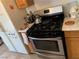 Stainless steel stove with a white refrigerator at 225 Dogwood St, Henderson, NV 89015