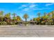 Welcoming entrance to the community with palm trees and manicured landscaping, offering a grand arrival experience at 2346 Villandry Ct, Henderson, NV 89074