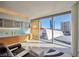 Chic living area with modern furniture and floor-to-ceiling windows framing the vibrant cityscape at 3722 Las Vegas Blvd # 603, Las Vegas, NV 89158