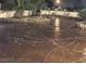 Long driveway at night illuminated with lights leading to the home, surrounded by lush landscaping at 4011 Scott Russell Ct, North Las Vegas, NV 89031